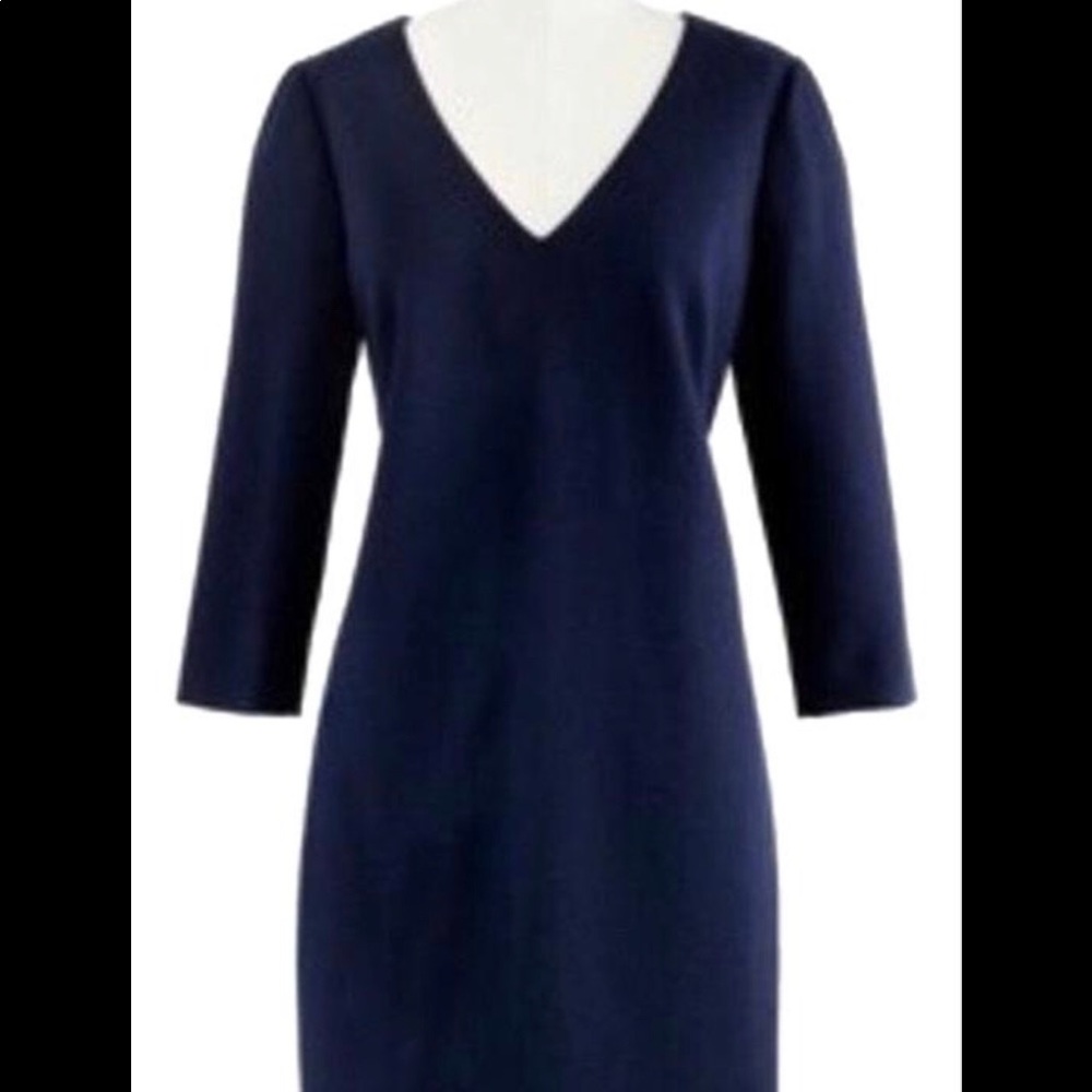 J.crew long sleeved wool crepe sheath dress - NEW